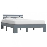 VidaXL Cadru de pat, gri, 140 x 200 cm, lemn masiv de pin