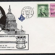 United States 1972 Masonic Cover - Alexandria VA GW's Birthday K.285