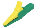Bornă crocodil 32A galben-verde 4mm