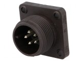 Conector circular soclu CM IP67 5 PIN argintat tată