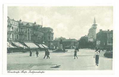 1304 - CONSTANTA, Market, Romania - old postcard - unused foto