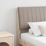vidaXL Tăblie tapițată Gri taupe 150 cm Lemn de pin masiv 879392