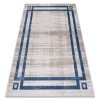 Covor NOBLE modern 1539 68 Cadru vintage - structural două niveluri cremă / albastru, 120x170 cm, Dreptunghi, Poliester