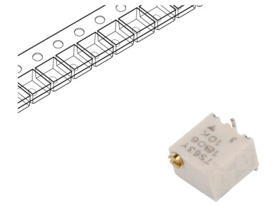 Rezistor trimer multitura 10k&amp;Omega; SMD orizontal foto