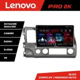 Navigatie Honda Civic Sedan Lenovo Kit-044 8 core QLED 2K 8+256 360 Android Waze USB Navigatie Internet Youtube Radio CarStore Technology