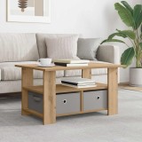vidaXL Masă de cafea Stejar Artizanal 77 x 55 x 42 cm Lemn compozit 8000419