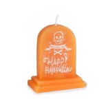 Cumpara ieftin Lumanare Halloween ceara portocalie alba cm 6 x 3,5 x 7,5 H