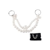 Șirag de pungi Mikovivi Pearl Charm, lanț elegant de 35 cm cu perle imitație pentru geantă