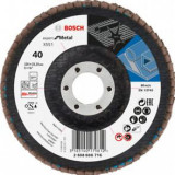 Cumpara ieftin Disc de slefuire evantai BOSCH X551 pentru metal ,D 125 mm; G 40, versiunea inclinata