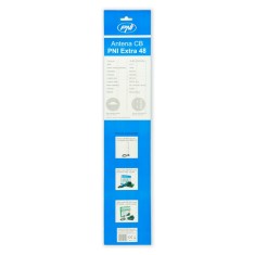 Antena CB PNI Extra 48, cu magnet inclus, 45 cm, 26-30MHz, 150W, SWR 1.0, fibra de sticla