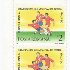 România, LP 1237/1990, Turneul final al CM de Fotbal, Italia, eroare 2, MNH