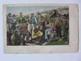 Rară! Carte poștala necirculată șatra de țigani orientali rom&acirc;ni circa 1905