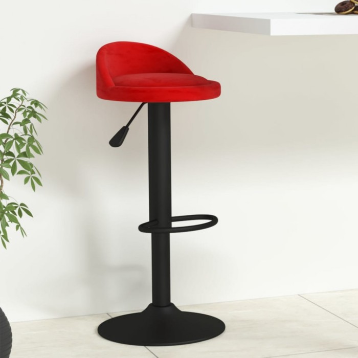 vidaXL Scaun de bar, roșu vin, catifea 333596