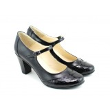 Pantofi dama eleganti din piele naturala, cu toc de 7cm P13423NCROCO