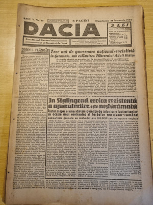 Dacia 31 ianuarie 1943-hitler 10 ani de guvernare national socialista,stalingrad foto