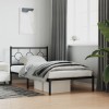 VidaXL Cadru de pat metalic cu tăblie, negru, 100x190 cm 376220