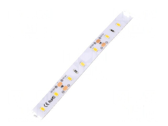 Bandă LED alb cald 2835, 60 LED/m, 10mm, IP64, 120&deg;, 12W/m, 12VDC