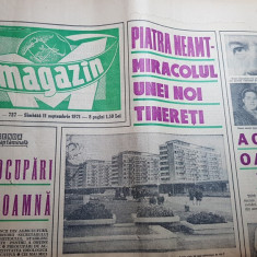 magazin 11 septembrie 1971-art si foto orasul piatra neamt si cheile turzii