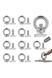 Piulițe cu inel M8 din oțel inoxidabil M8x20mm, pachet de 10 &ndash; argintiu