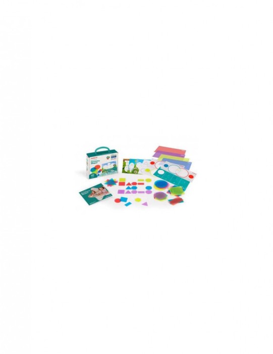 Joc educational Forme geometrice cu piese translucide