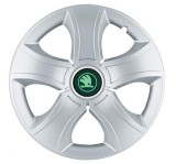Cumpara ieftin Set 4 Capace Roti Bis Gri R15, pentru Skoda Verde, Autohelix MSA