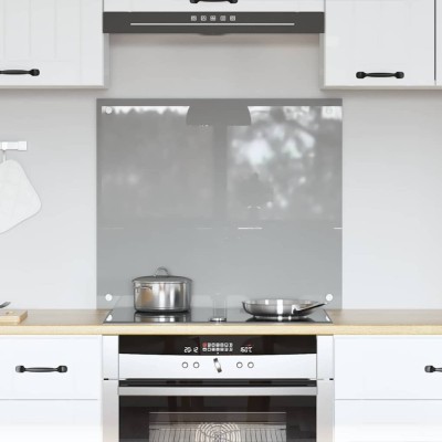 vidaXL Contrablat bucătărie gri deschis 70x60x0.6 cm sticlă securizată foto