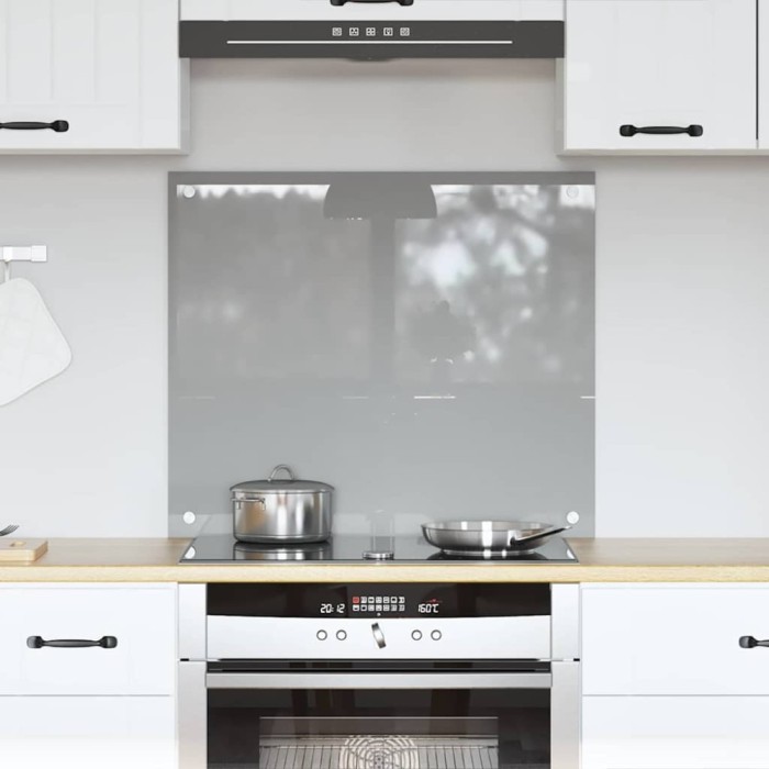 vidaXL Contrablat bucătărie gri deschis 70x60x0.6 cm sticlă securizată