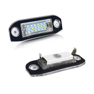 Set 2 Lampi LED Numar Inmatriculare Auto pentru Volvo C30 C70 S80 XC90 S40 V60 XC60 S60 V70 V50 XC70, Alb 6000K, Canbus Fara Eroare, Plug &amp;amp; Play AutoR foto