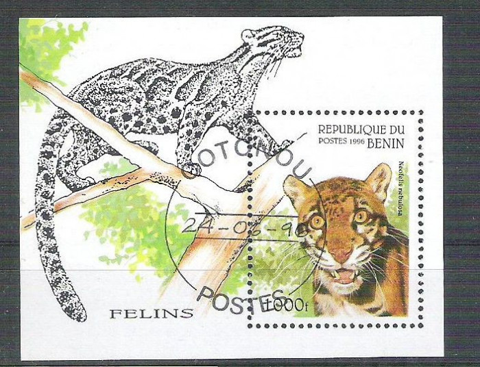 Benin 1996 Wild animals, perf. sheet, used AB.088