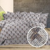 Lenjerie de pat creponata 100% bumbac (crep21) cu husa