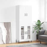 vidaXL Dulap &icirc;nalt, alb, 69,5x34x180 cm, lemn compozit