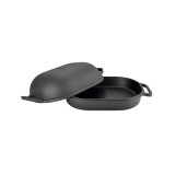 Tigaie/vas pentru gatit din fonta emailata &ndash; conica, negru mat (pentru rata sau paine) Handy KitchenServ, Perfect Home