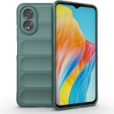 Husa pentru oppo a38 / a18, antisoc, margini cu striatii, design minimalist, green