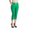 Pantaloni Dama Masura Mare Trei Sferturi 3/4, Verde,Cu Vipusca