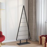 VidaXL Pom de Crăciun din metal cu suport Negru 150 cm Oțel 42019172