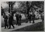 AMBASADORUL ROMAN LA O.N.U. MIHAIL HASEGANU , IN DELEGATIE LA PRAGA , CU INALTI OFICIALI , FOTOGRAFIE DE GRUP , ANII &#039;60 - &#039; 70