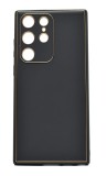 Husa eleganta din piele ecologica pentru Samsung Galaxy S21 Ultra, Negru, Oem