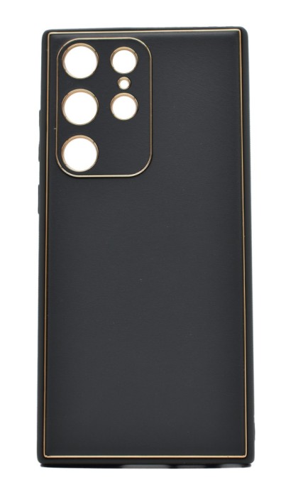 Husa eleganta din piele ecologica pentru Samsung Galaxy S21 Ultra, Negru