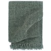 VidaXL Pătură decorativă, verde &icirc;nchis, 220 x 250 cm, bumbac