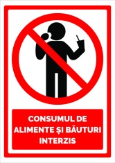Semn pentru consumul de alimente si bauturi interzis foto