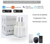 Priza Smart WiFi Inteligenta 220V, Control Aplicatie, Compatibila Alexa Google Home, Programabila, 16A, 3680W