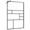 Paravan de dus walk-in negru 115x195 cm sticla ESG transparenta