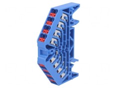 Conector Șine Albastru 1,5mm2 Piste 4 Borne 16 10A foto
