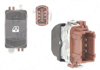Buton , comutator macara usa Renault Megane 2 (M), 11.2002-10.2008, Espace IV, 2002-2013; Clio III, 2005-2014; 1 buton, cu 6 pini, 8200442266 foto