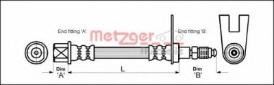 Conducta / cablu frana PEUGEOT 406 Estate (8E/F) (1996 - 2004) METZGER 4111159 foto