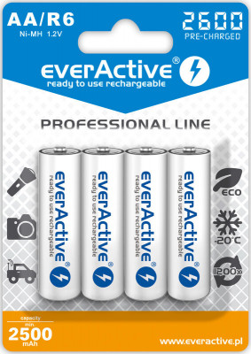 Acumulatori AA R6 2600mAh 1.2V Ni-MH set 4 buc. Everactive Professional Line foto