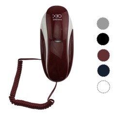 Telefon fix cu fir, taste mari iluminate, functie reapelare, fixare perete - Rosu