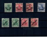 Posta Germana in Turcia 1905/1908 - Lot stampilat de la oficiile din Jaffa si Jerusalem