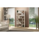 Biblioteca Aasna 7 rafturi, Alb, 90x189x25 cm