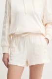 Armani Exchange pantaloni scurți din bumbac culoarea bej, cu imprimeu, high waist, XW000498 AF12739